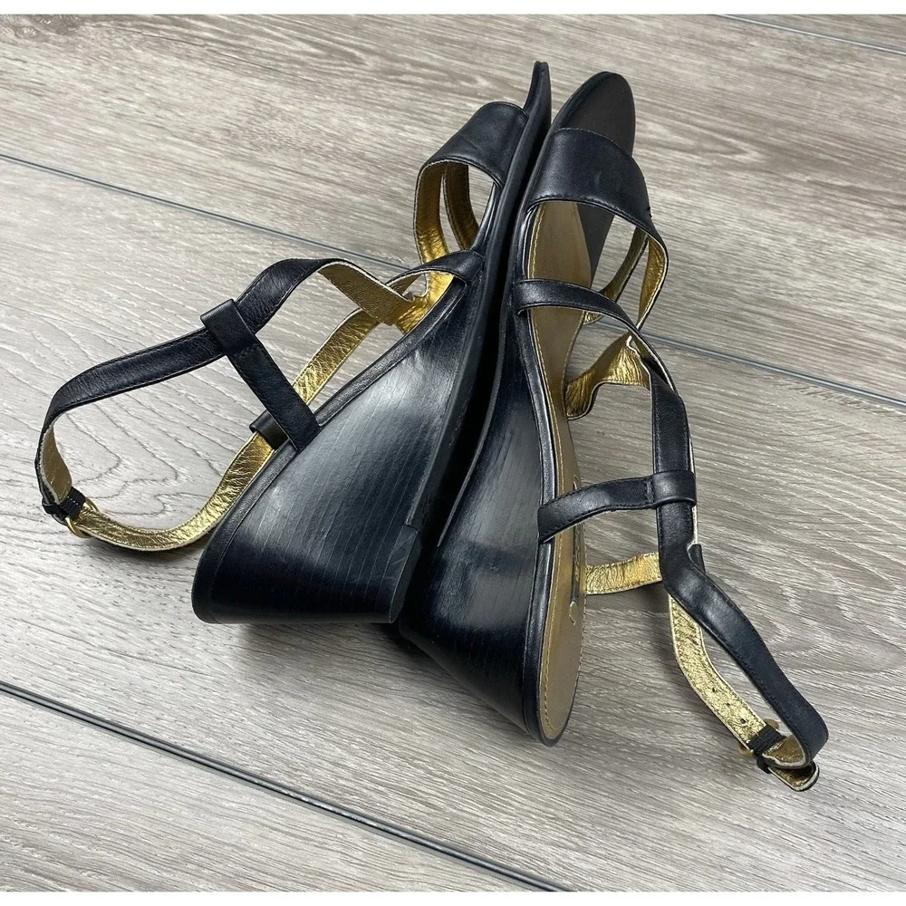 Ecco Women's Leather Slingback Strap Wedge Heels Black Size 40 US 9 - Picture 6 of 9